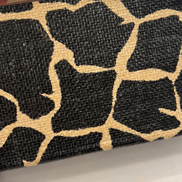 tallula Tate 3 in 1 black satin clutch with 2 addl interchangeable covers. 10x6. - Picture 11 of 11